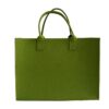 Army green felt tote bag for events