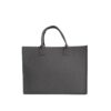 Felt tote bag showing stitching and durable build