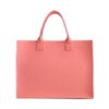 Felt tote bag in pink with logo printing