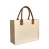Felt tote bag filled with books and groceries