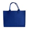 Felt tote bag displayed with other promotional items