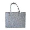 Felt tote bag being used as a grocery bag