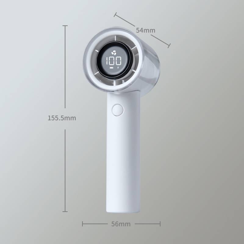 Compact size handheld fan 5.6 x 5.4 x 15.5cm