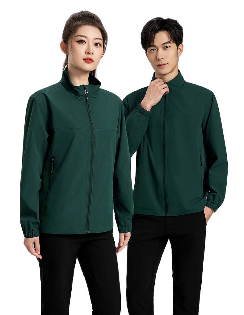 Green embroidered jacket for promotional events