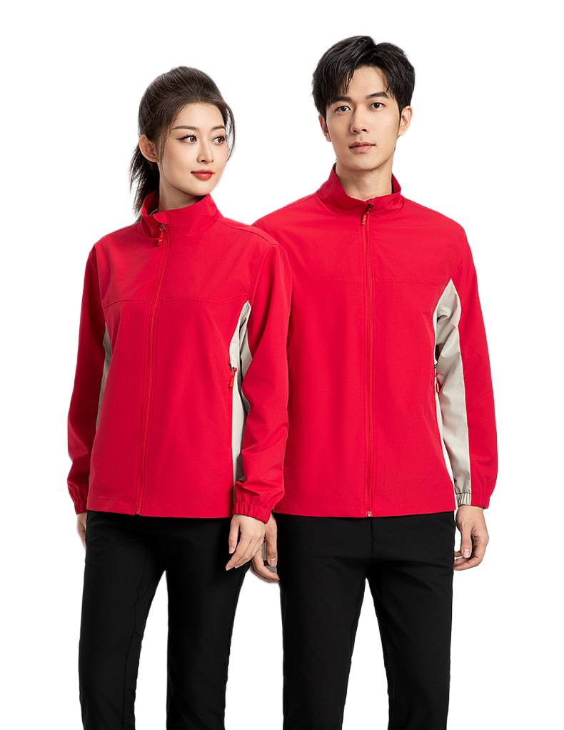 Jacket with dual-colour embroidery option