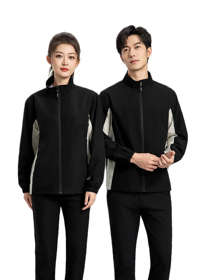 Jacket with dual-colour embroidery option