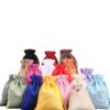 Drawstring linen pouch in multiple colours