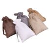 Small drawstring linen pouch 7 x 9cm