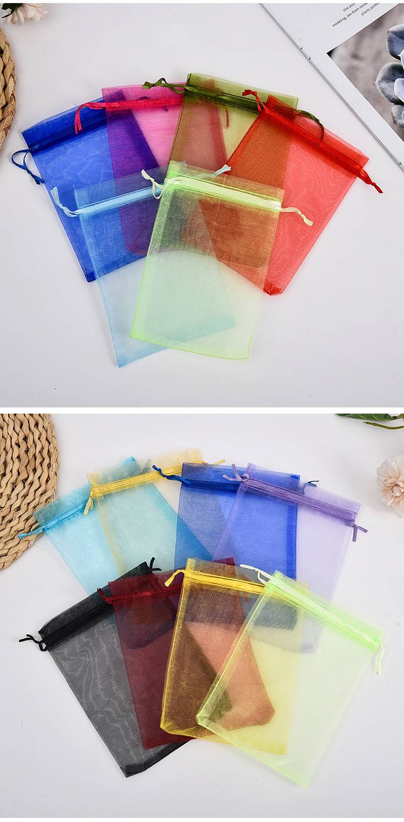 Bulk order mesh drawstring pouches