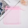 Pink drawstring mesh pouch