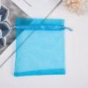 Lake blue drawstring mesh pouch