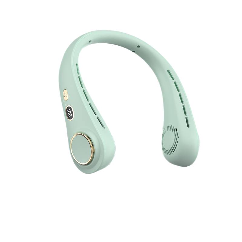 Rechargeable neck fan with ergonomic design