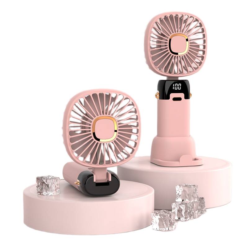Compact USB fan with digital battery indicator