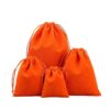 Custom logo printed velvet drawstring pouch