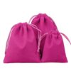 Velvet drawstring pouch for jewellery and accessories