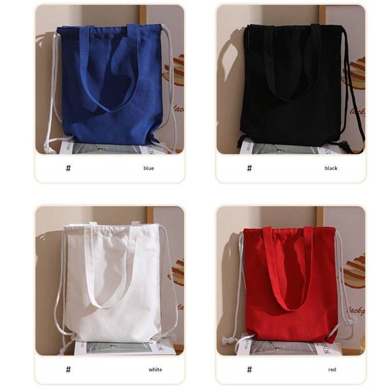 canvas tote drawstring bag for events