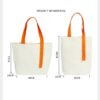reusable canvas dual colour bag