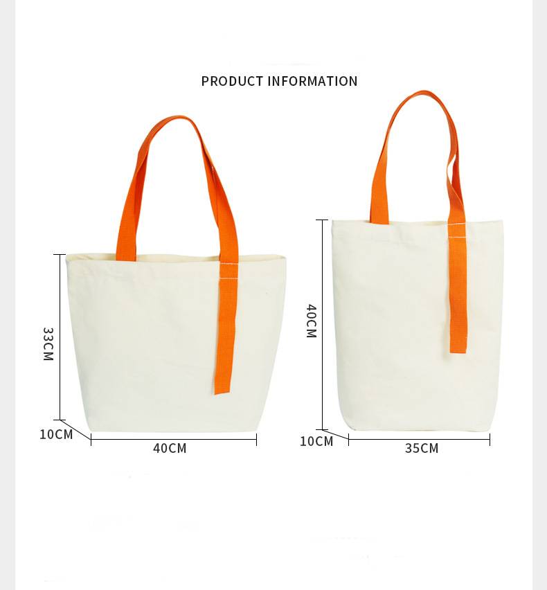 reusable canvas dual colour bag