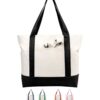 canvas bag with pocket for shopping