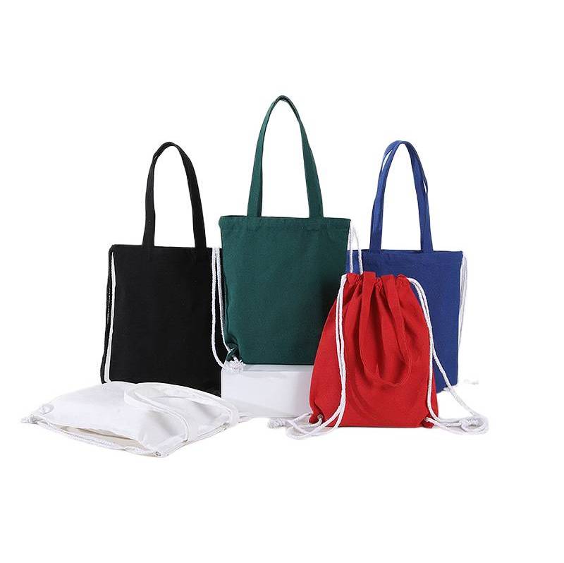 VKraf Gifts canvas tote drawstring bag with logo