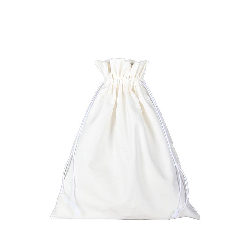 reusable cotton drawstring bag for daily use