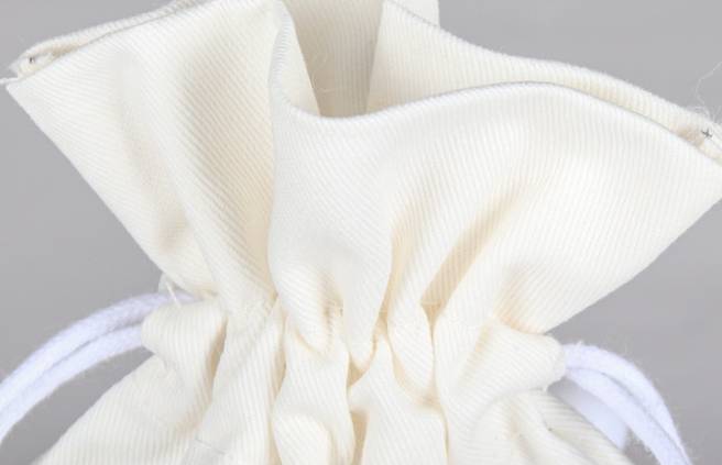braided cotton rope drawstring closure detail