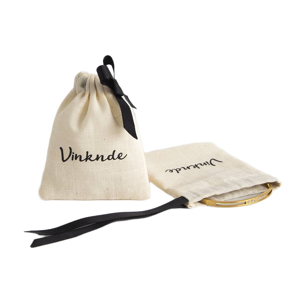 Custom logo printed cotton pouch