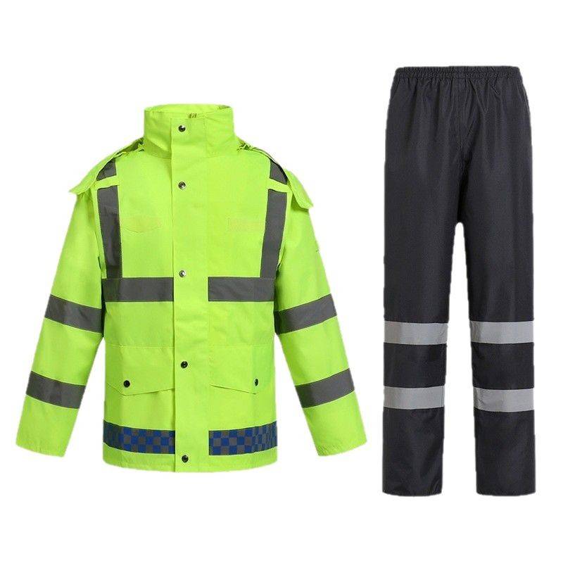custom oxford reflective raincoat with logo