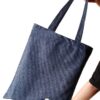 Vertical canvas denim bag for documents