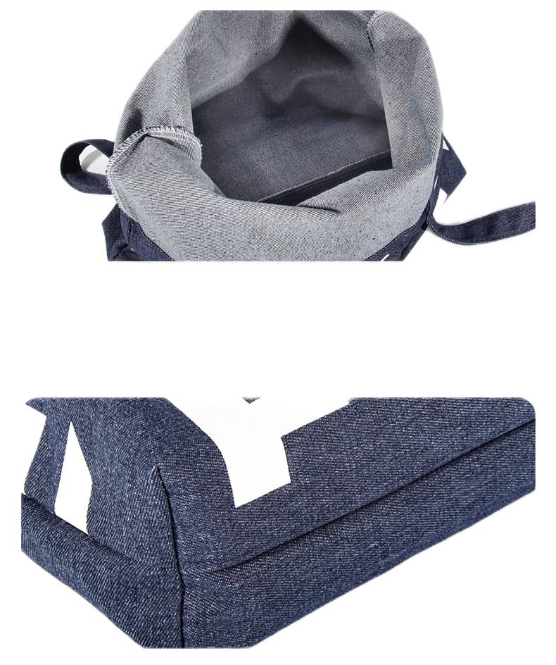 Eco-friendly reusable canvas denim bag