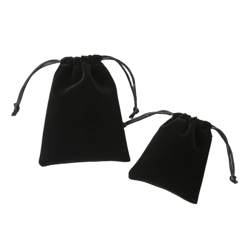 Soft flannel drawstring pouch for jewellery