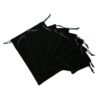 Drawstring flannel pouch for jewellery and small items