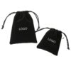 Flannel drawstring pouch