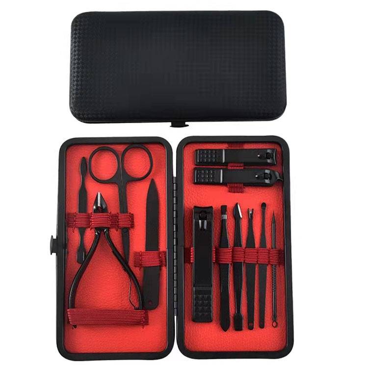 compact manicure set with case for travel