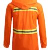 back view reflective raincoat