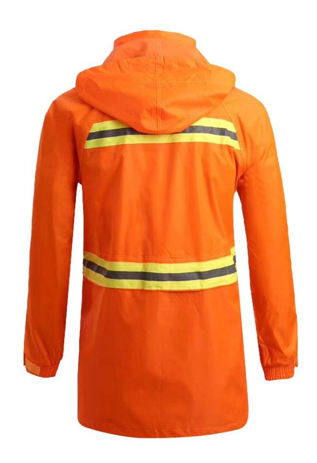 back view reflective raincoat