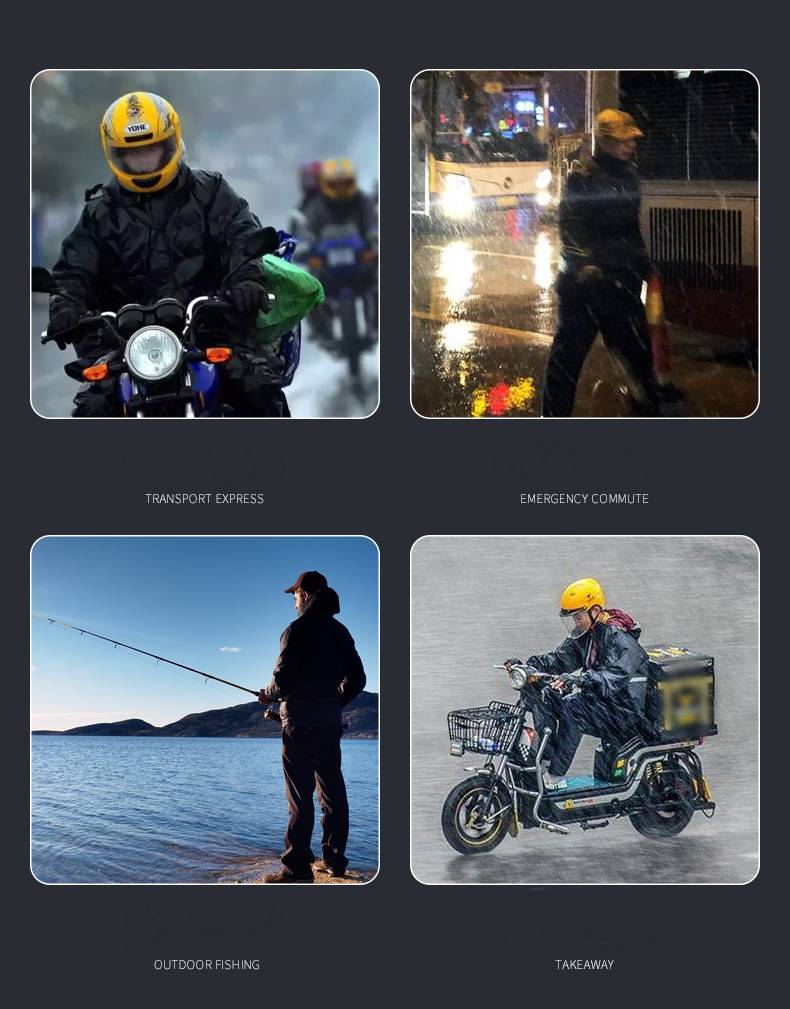 reflective raincoat for delivery riders outdoor workers and night use