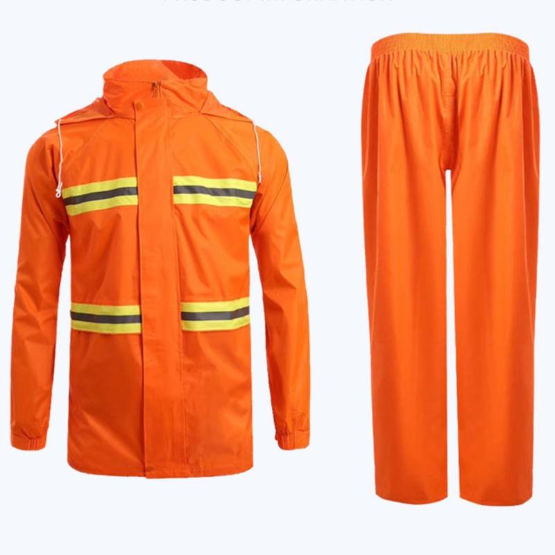 custom logo printed reflective raincoat