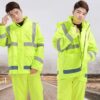 reflective strips on oxford raincoat