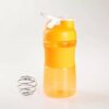 orange silicone protein shaker bottle