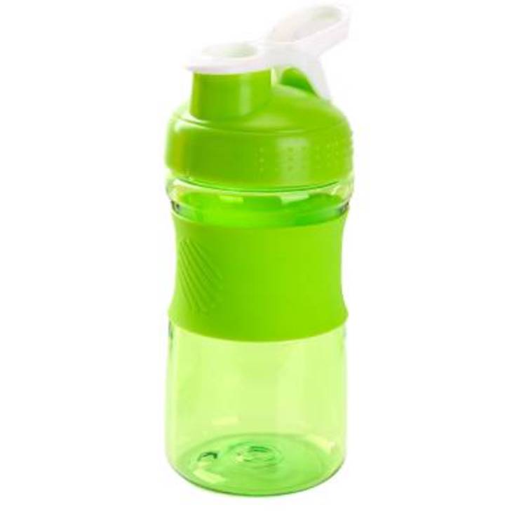 green silicone protein shaker bottle