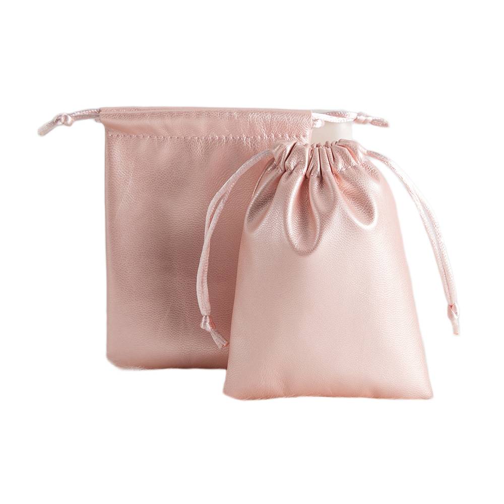 Drawstring PU pouch for product packaging