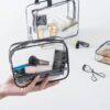 clear pvc toiletry bag for travel and personal use