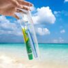 pvc transparent long zipper pouch for toiletries and accessories