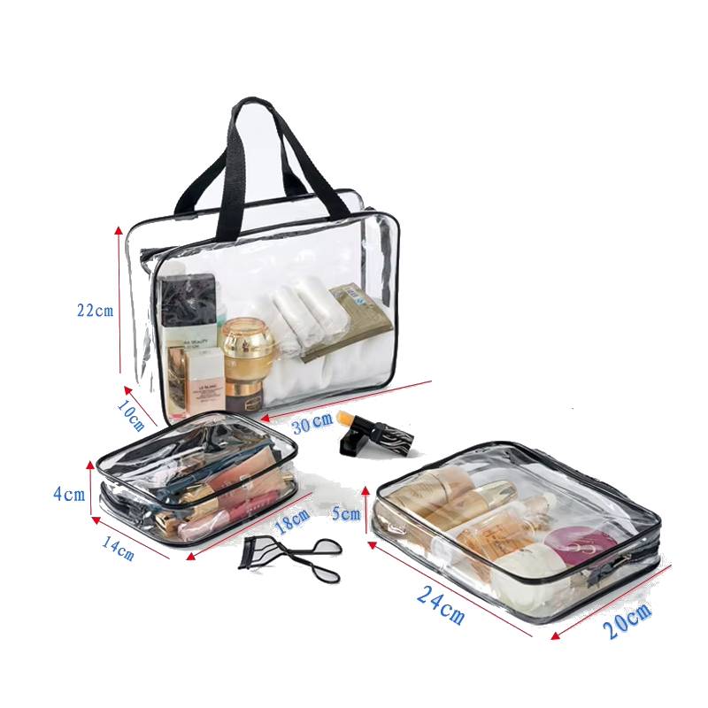 pvc toiletry bag large size dimension