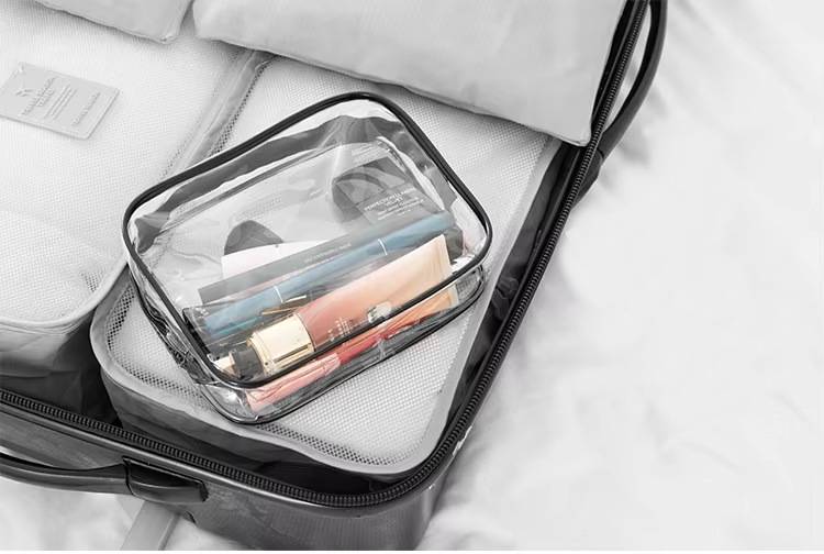 pvc transparent toiletry bag for personal and promotional use