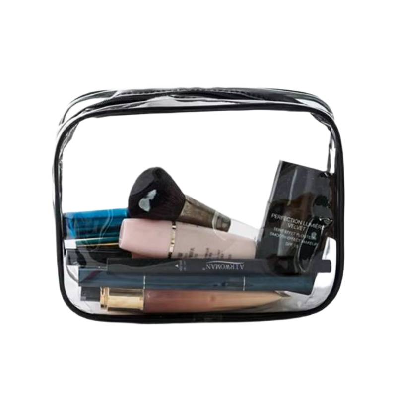 pvc transparent toiletry zipper bag for travel and promotions