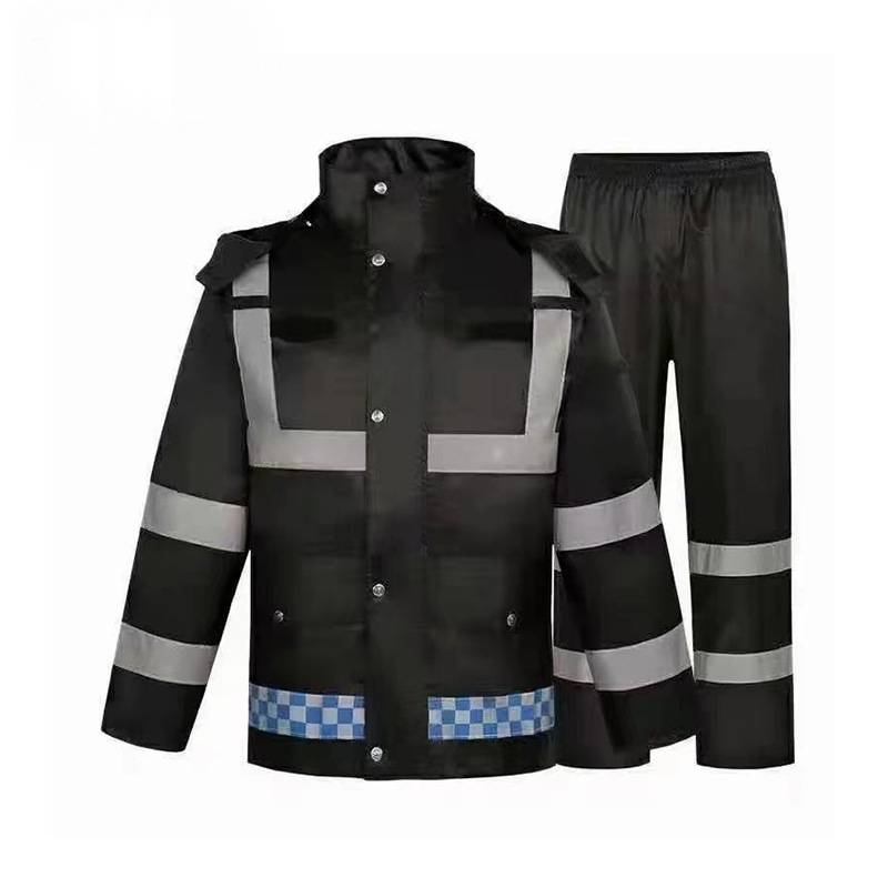 thickened oxford single-layer double brim raincoat
