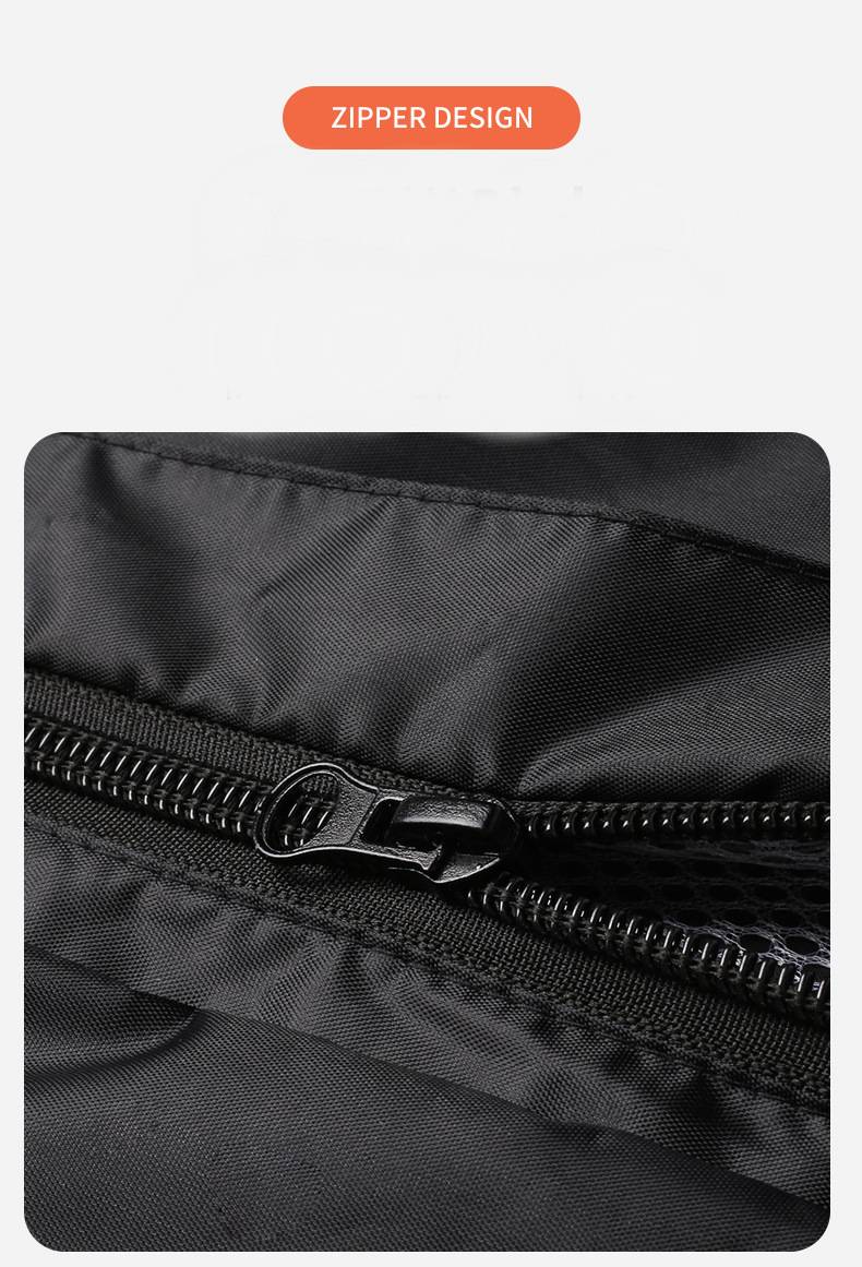 oxford raincoat zipper close-up