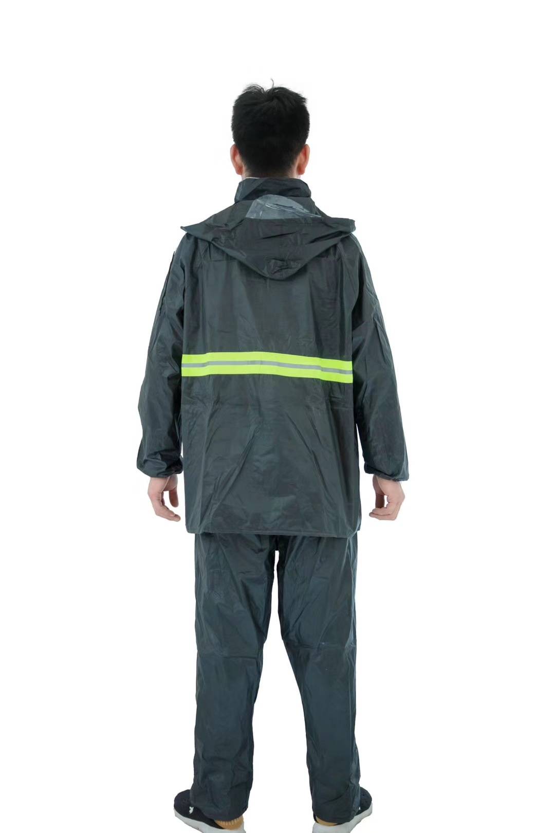 oxford raincoat back view